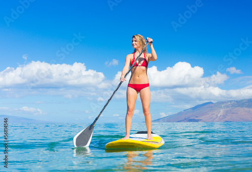 Stand Up Paddle Surfing In Hawaii © EpicStockMedia