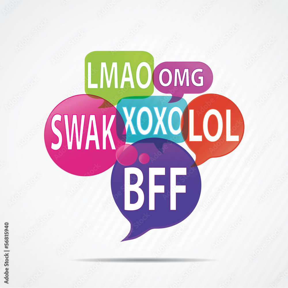 bulles concept : chat & internet acronym (english) bulles concept : chat & internet acronym (english)