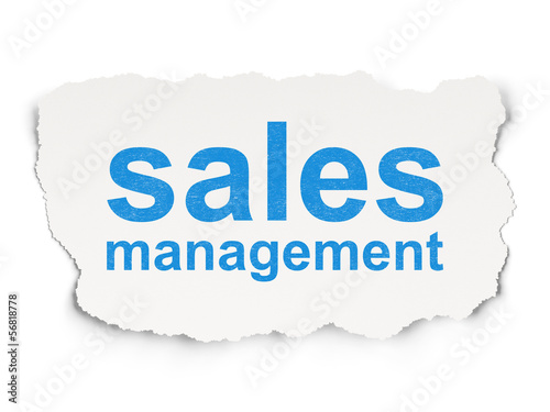 Marketing concept: Sales Management on Paper background