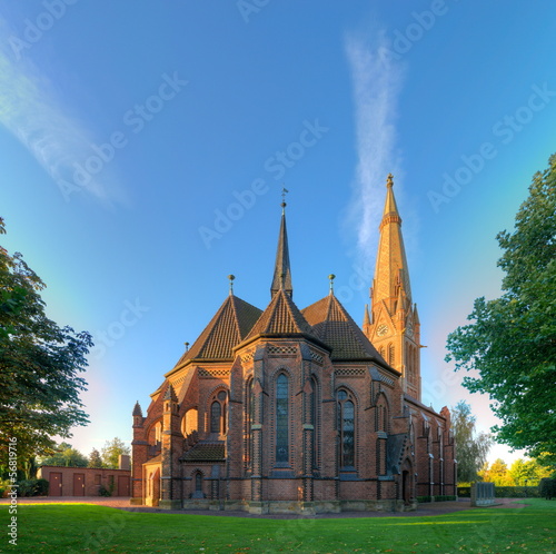 St. Nicolai Kirche in Hagenburg am Morgen photo