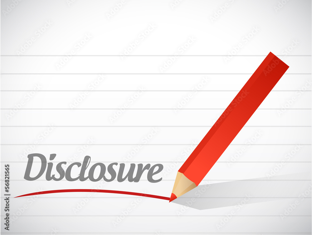 disclosure message written disclosure message written