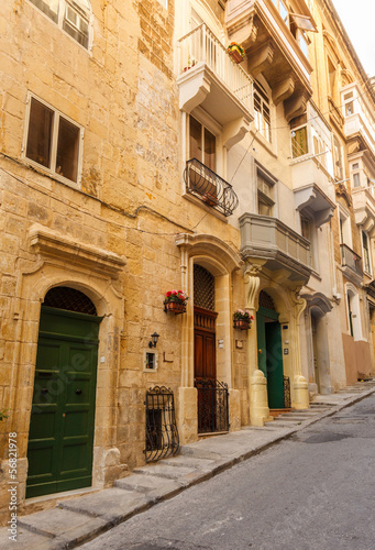 Maltese architecture in Valletta, Malta © miklyxa