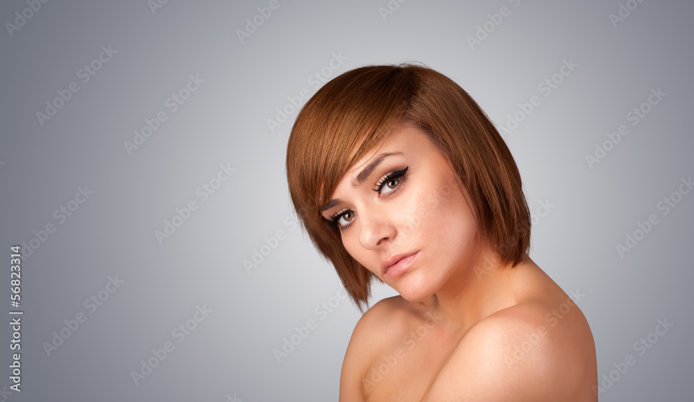 Close up portrait of beautiful young naked girl Close up portrait of beautiful young naked girl