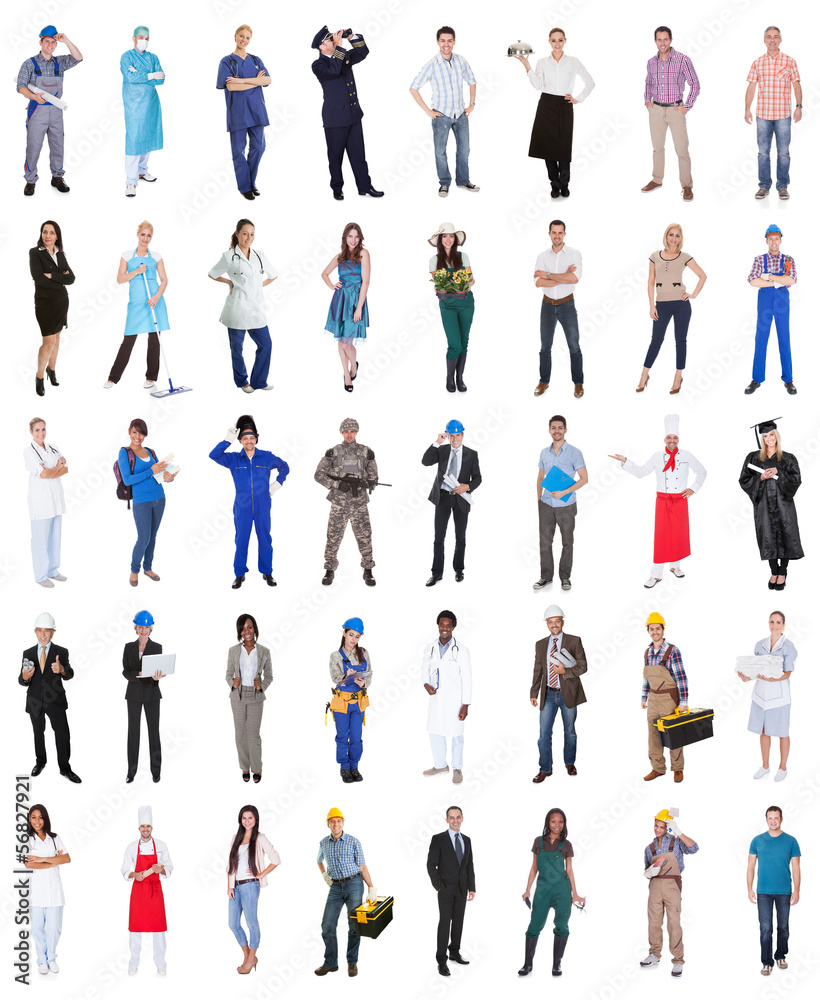 Group Of People From Various Professions Group Of People From Various Professions