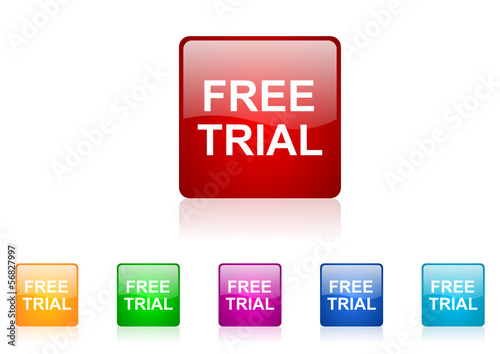 free trial icon set