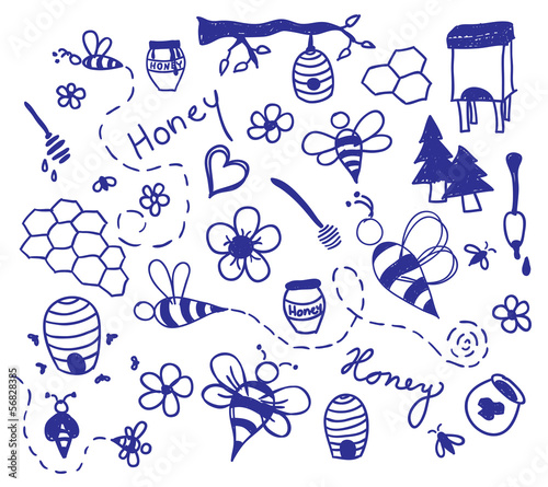 Honey doodle drawing