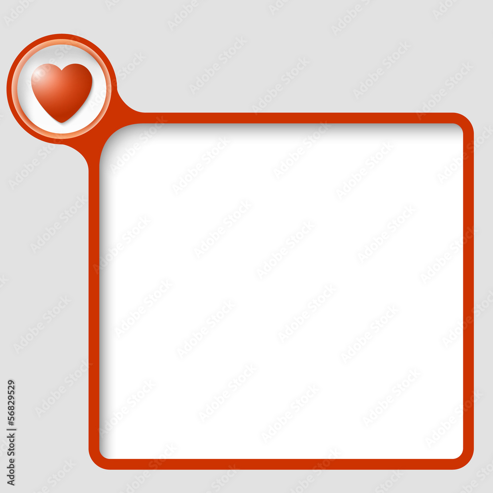 vector text frame with heart vector text frame with heart