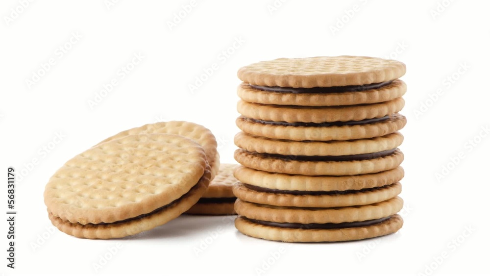 Sandwich biscuits with chocolate filling Sandwich biscuits with chocolate filling