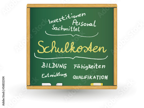 Schreibtafel - Schulkosten
