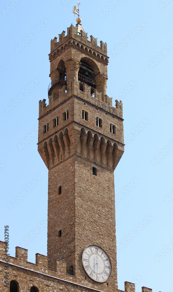 Tower of Palazzo Vecchio in Florence, Italy