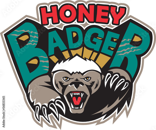 Honey Badger Mascot Front