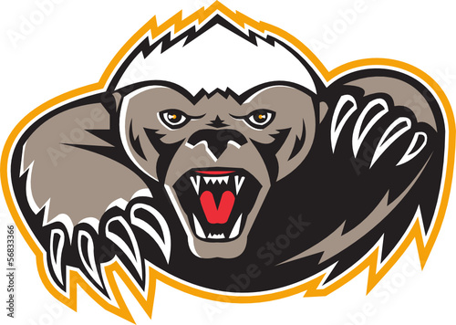 Honey Badger Mascot Claw