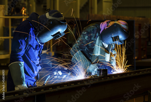 Welder in factory