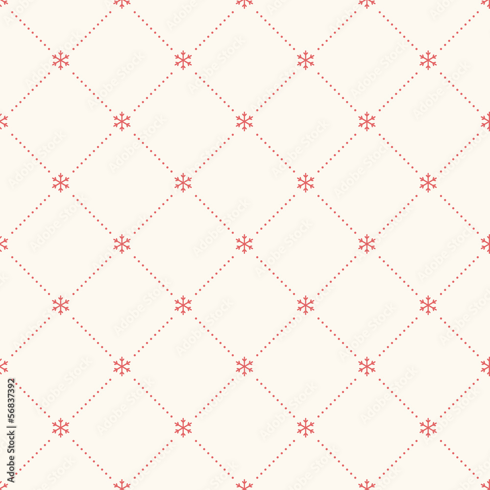 Vector seamless winter retro pattern