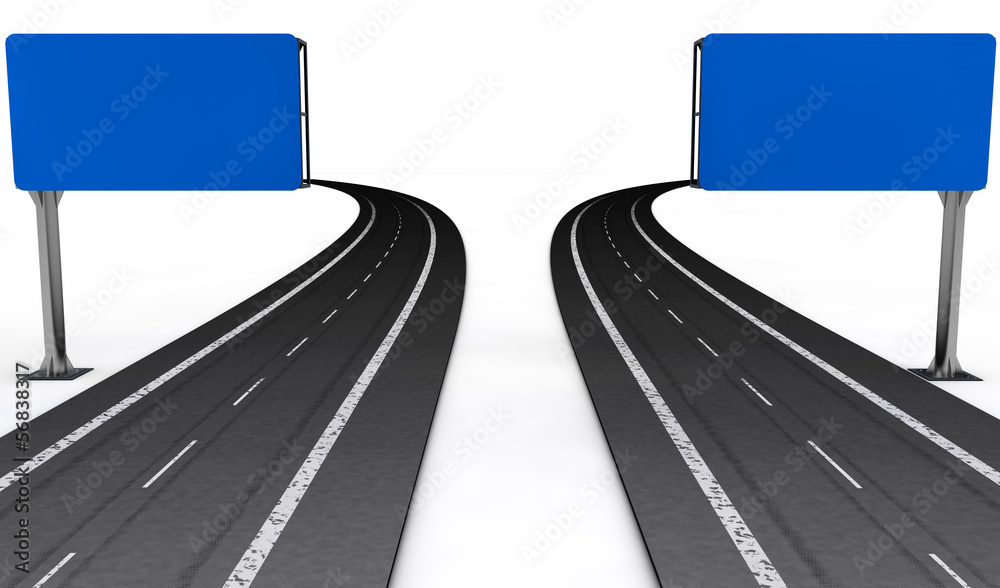 Фотография roads and posters in 3d