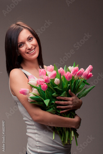 girl with a bouquet