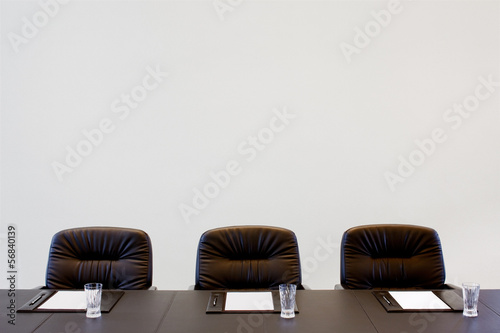 Cuadro en lienzo The boardroom table is set for the Annual General Meeting