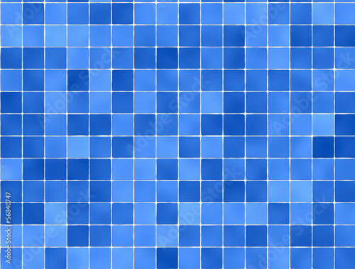 Tiles mosaic in blue and white