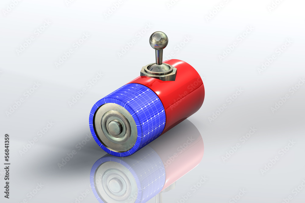 Batterie Solar Schalter Stock Illustration