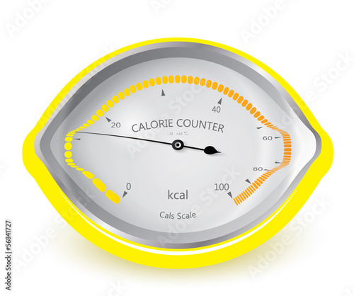 Diet health and beauty. Calorie counter. Lime . Vector eps 10.