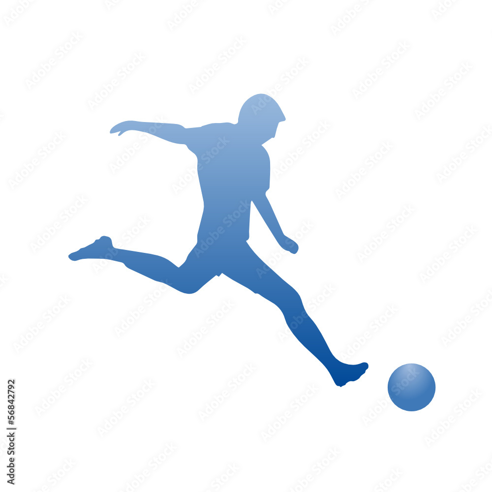 Footballplayer blue