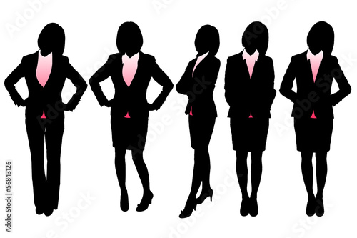 Silhouettes of Business woman