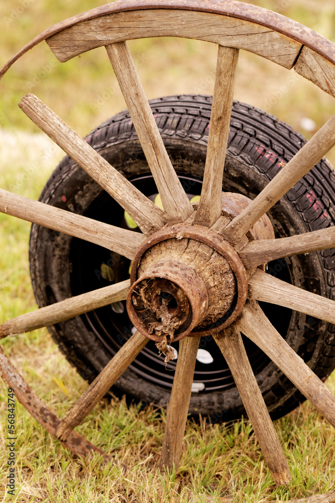 new and old wheel