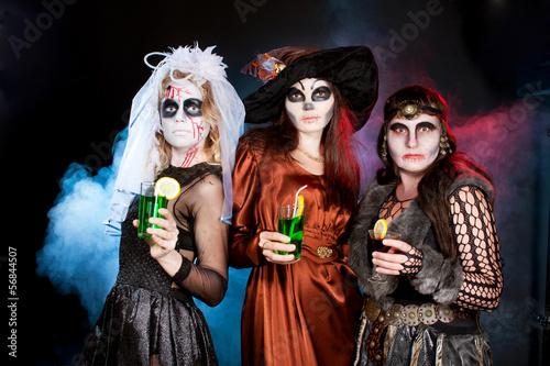 group of people  wearing for Halloween photo