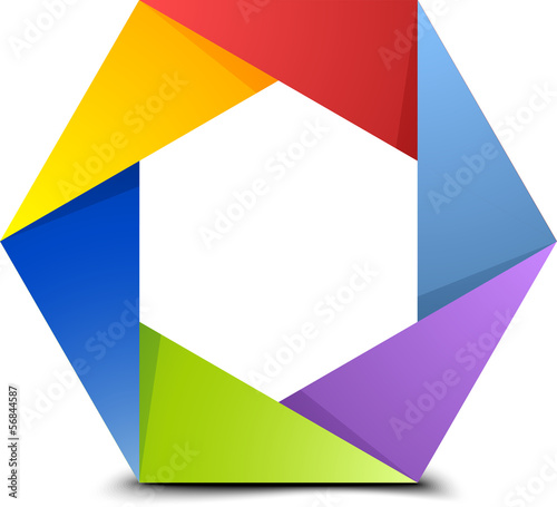 Free Download Hexagon folded figure - GFXLoad