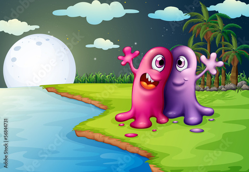 Two bestfriends at the riverbank