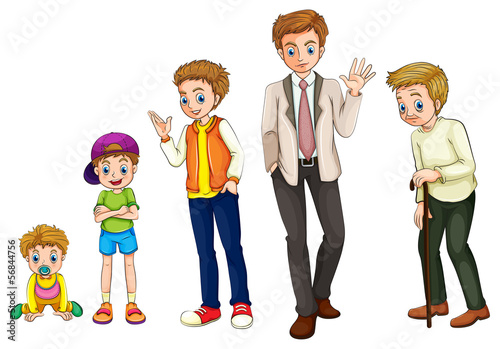 A man from childhood to adulthood