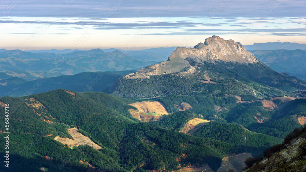Udalaitz peak mountain in Basque Country