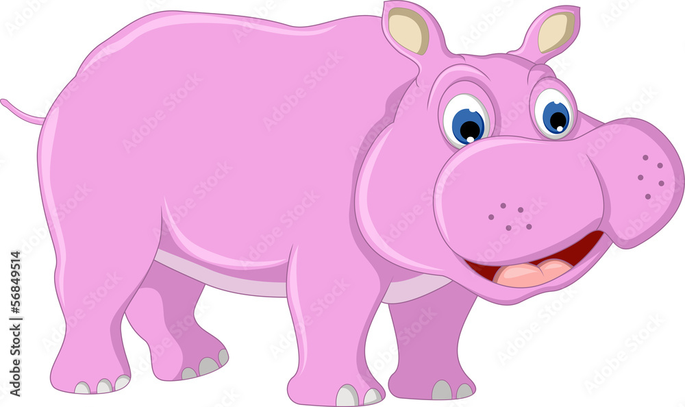 cute hippo cartoon