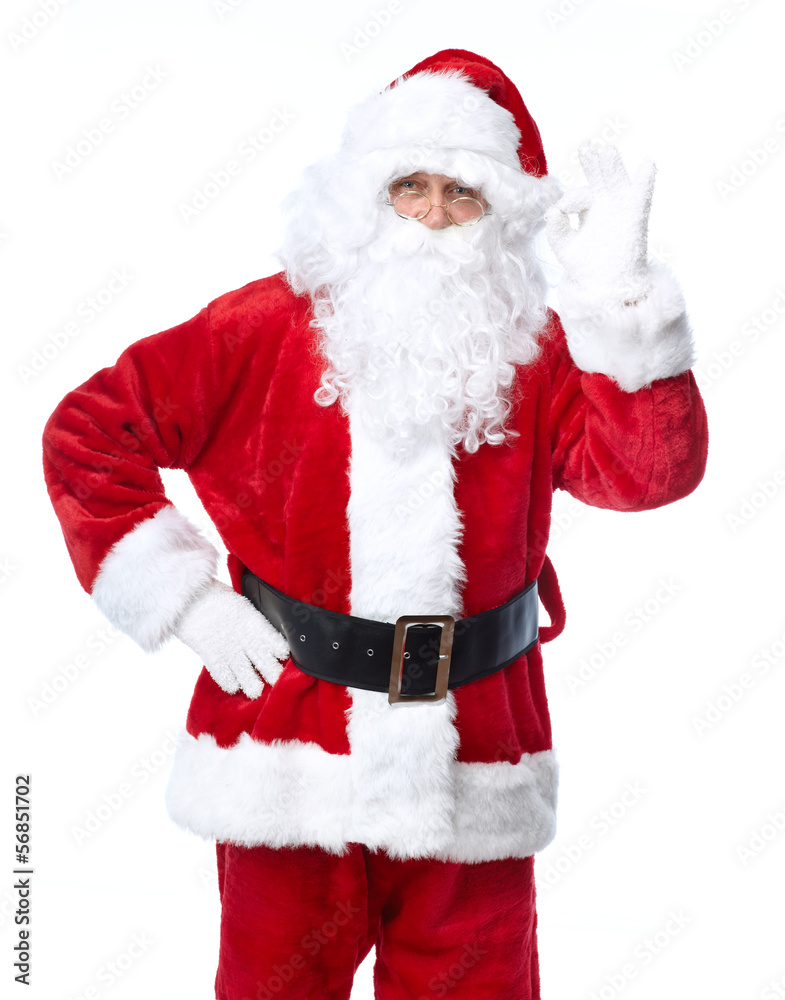 Santa Claus isolated on white.