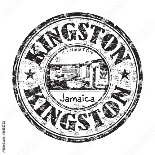 Kingston grunge rubber stamp