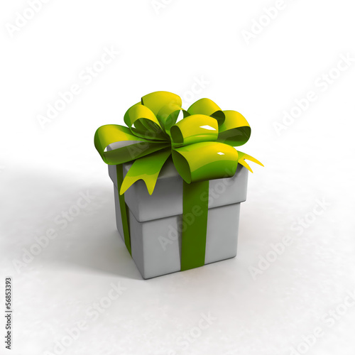 gift box over white background 3d illustration