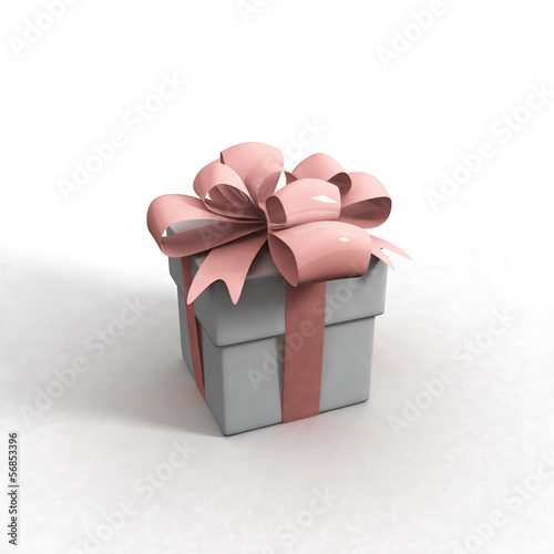 gift box over white background 3d illustration