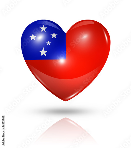 Free Download Love Samoa, heart flag icon - GFXLoad