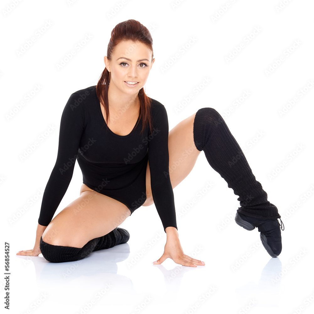 Woman working out doing exercises Woman working out doing exercises