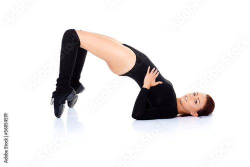 Woman doing fitness exercises