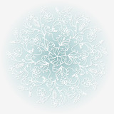 White paper vector snowflake