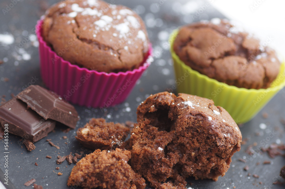 muffins au chocolat en miettes 2