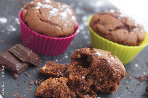Fotografie muffins au chocolat en miettes 2