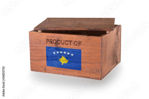 Wooden crate isolated on a white background