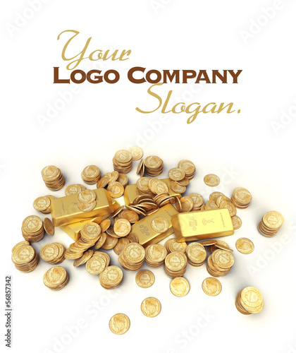 Treasure in gold slogan