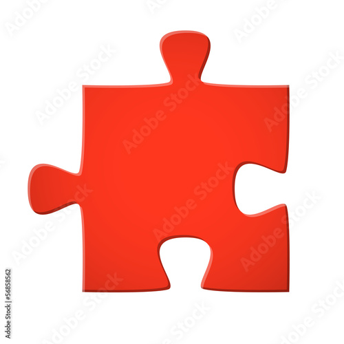 Puzzleteil rot