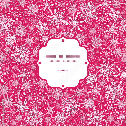 vector Colorful Snowflake Texture Frame Seamless Pattern