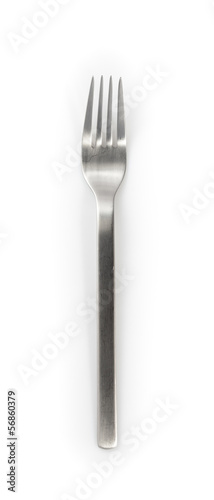stainless steel fork isolated on a white background