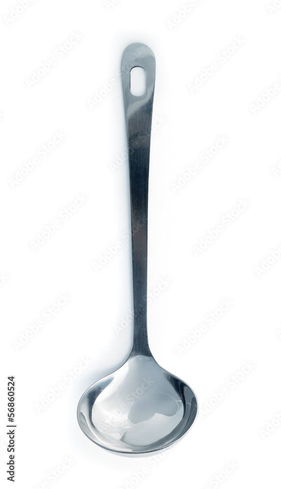 top view ladle isolated on a white background top view ladle isolated on a white background