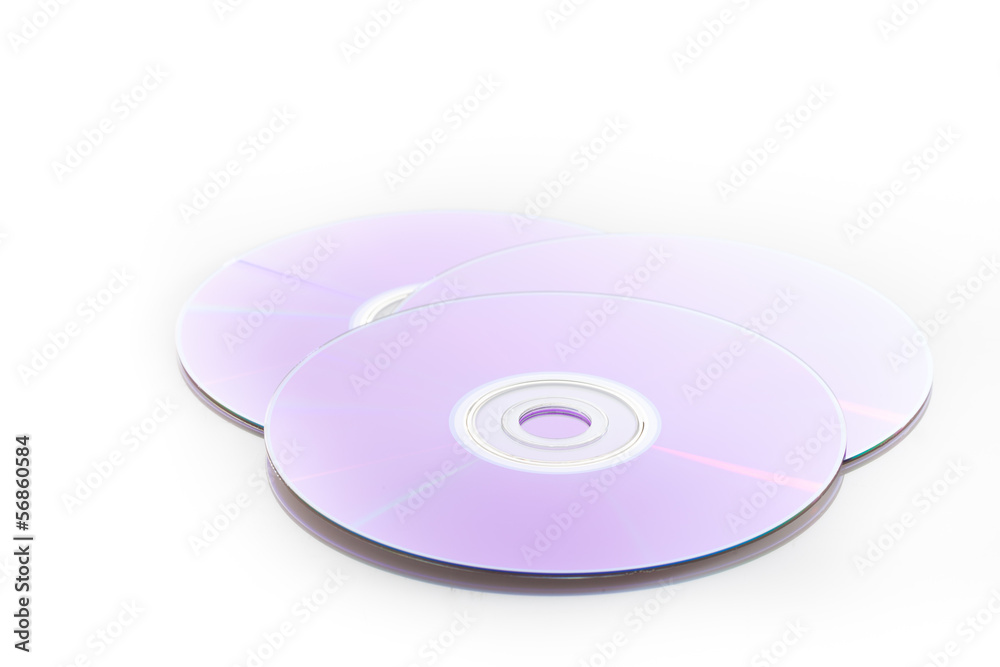 three dvds isolated on a white background three dvds isolated on a white background